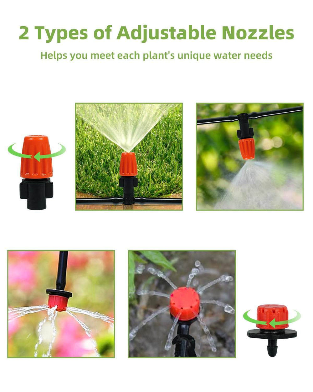 Ferrisland 164FT Drip Irrigation Automatic Garden Watering System Kit Ferrisland