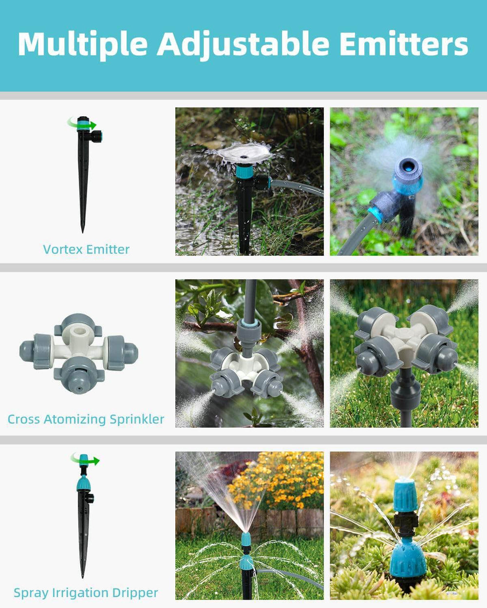 Ferrisland Automatic Drip Irrigation Kit - 131FT Garden Watering System Ferrisland