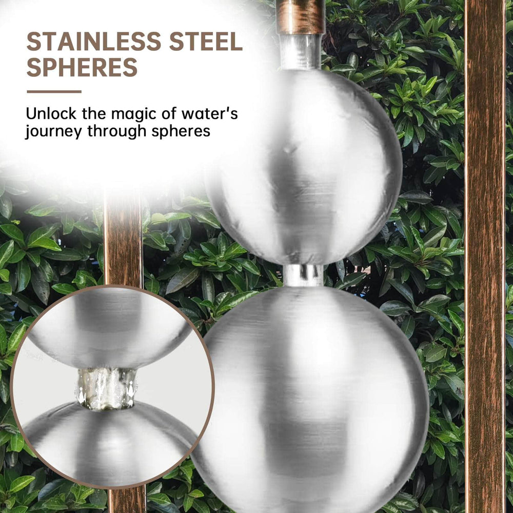 Ferrisland Garden Stainless Steel Water Fountain Outdoor Ferrisland