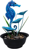 Ferrisland Tabletop Metal Compact Desktop Fountain with LED Lights