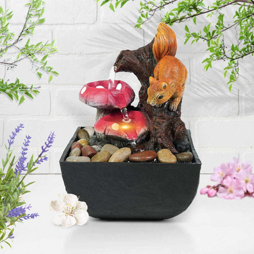 Ferrisland Tabletop Water Fountain Indoor Squirrels Ferrisland