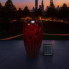 Solar Powered Red Outdoor Fountain 20'H