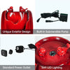 Solar Powered Red Outdoor Fountain 20'H