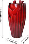 Solar Powered Red Outdoor Fountain 20'H