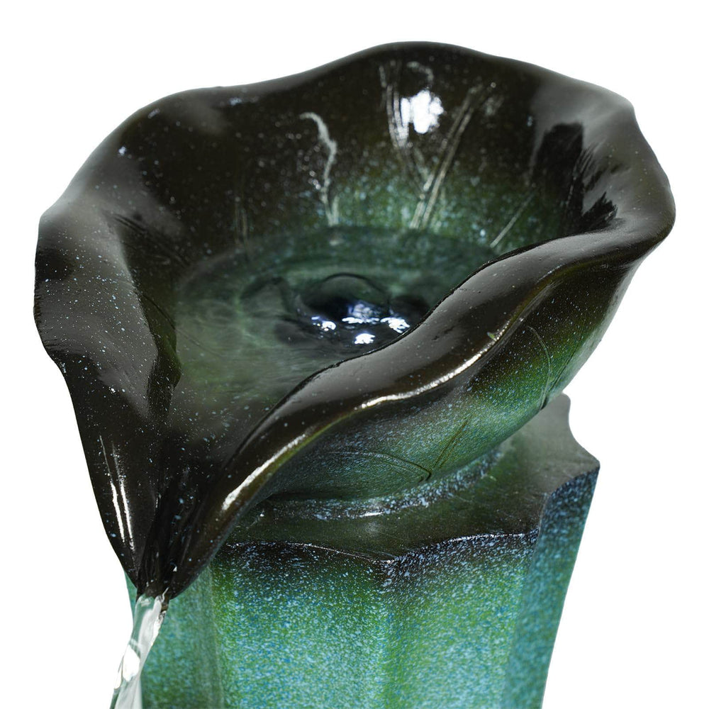 Solar Powered Water Fountain with LED Lights 20" H Ferrisland
