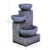 Ferrisland® 3-Tier Flowing Bowls Table Fountain with LED