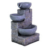 Ferrisland® 3-Tier Flowing Bowls Table Fountain with LED