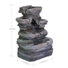 Ferrisland® 5-Tier Cascading Tabletop Fountain with LED Lights