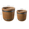 Classic Fiber Clay Barrel Flowerpot Sets