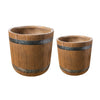 Classic Fiber Clay Barrel Flowerpot Sets