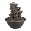 Ferrisland® 4-Tier Cascading Resin-Rock Falls Tabletop Water Fountain