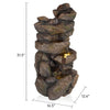 Ferrisland® 5-tier Rock Cascading Garden Fountain 31.5