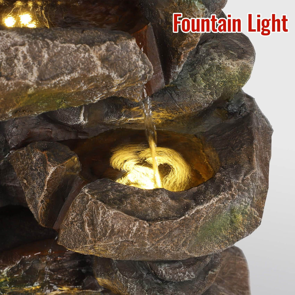 Ferrisland® 5-tier Rock Cascading Garden Fountain Ferrisland