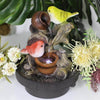Ferrisland® Birds Waterfall Desktop Fountain with Color LED Lighting