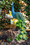 Ferrisland® Green Feathered Peacock Fountain
