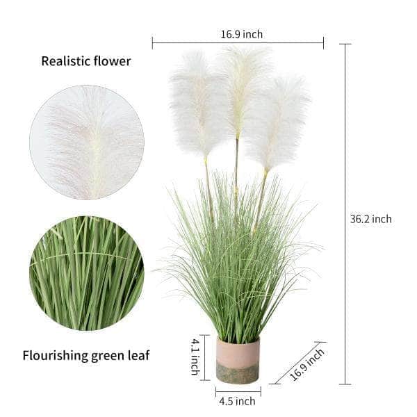 Ferrisland® Millennial Boho Blush Artificial Onion Grass in Pot Ferrisland
