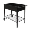 Iron Planter Boxes with Black Wheels
