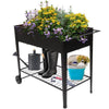 Iron Planter Boxes with Black Wheels