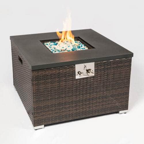 32inOutdoor Gas Fire Pit with Propane Tank Cover LIMOR