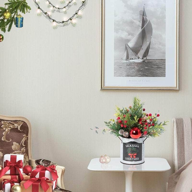 1.2' TwincoDecor® Country Plaid Artificial Xmas Tree Unlit Twinco Decor