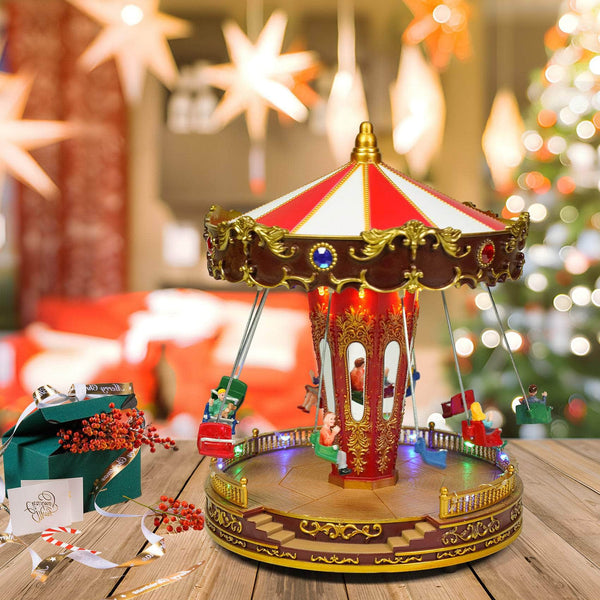 Christmas LED Carousel with Flying & Turning function & Music Ferrisland