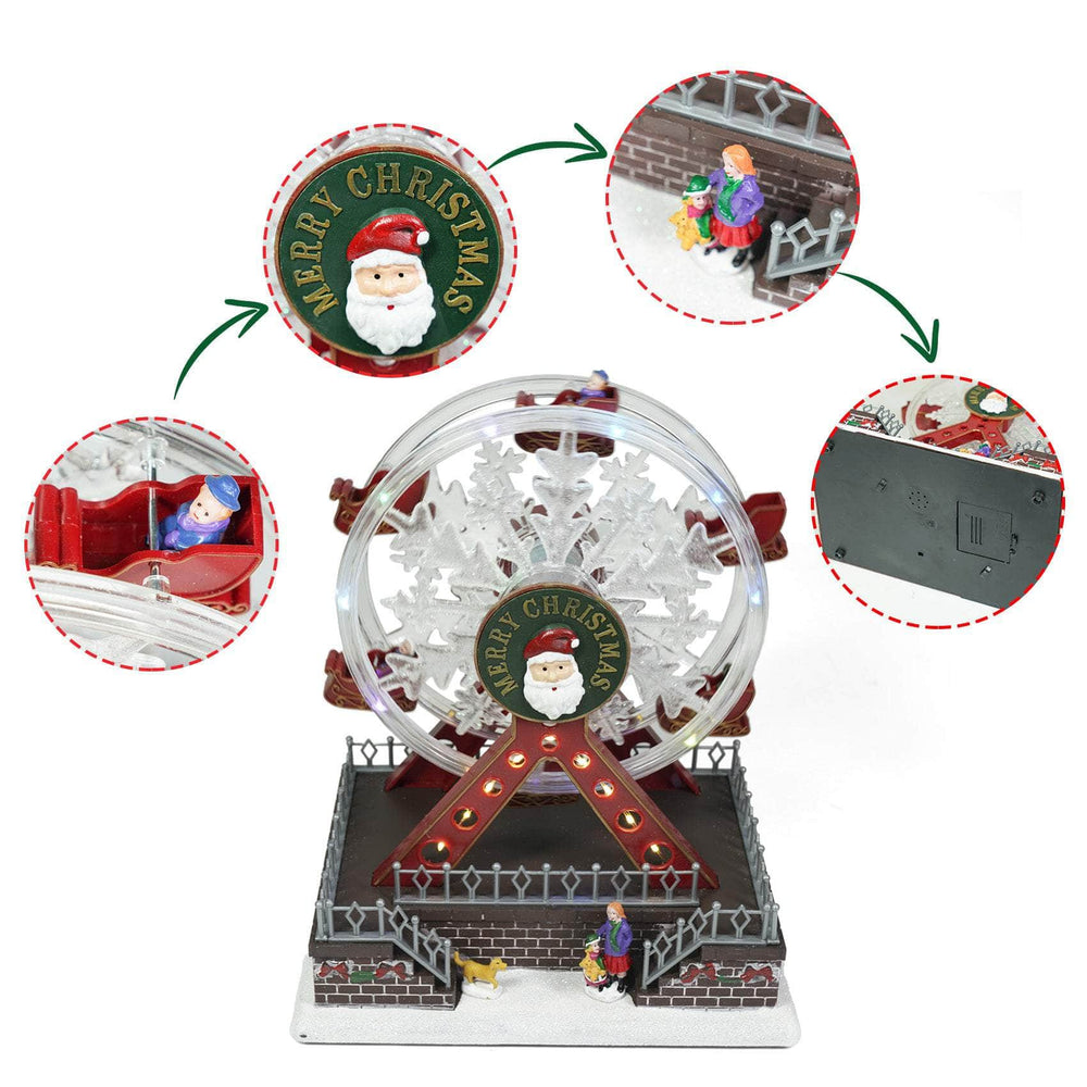 Christmas LED Santa Ferris Wheel with Turning Function & Music Ferrisland