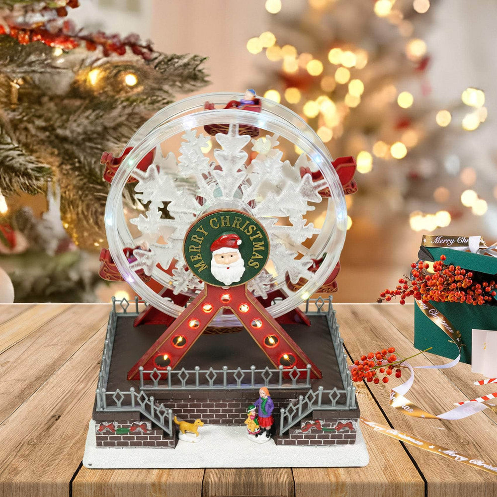 Christmas LED Santa Ferris Wheel with Turning Function & Music Ferrisland