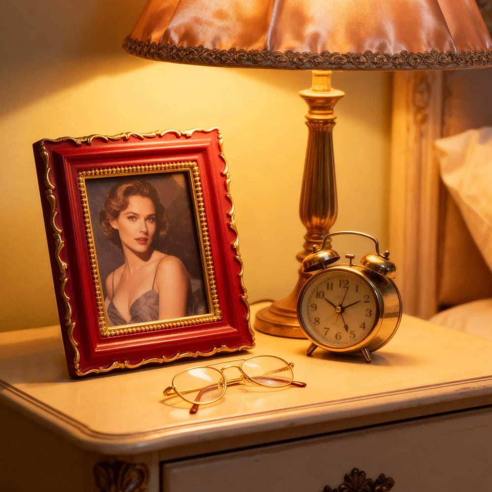 Ferrisland 4x4 Picture Frame,Vintage Picture Frame, Red Antique