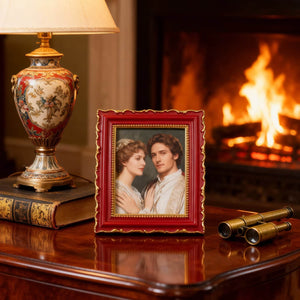 Ferrisland 4x6 Vintage Picture Frame, Red Antique Ornate Picture Frame for Home Decor Ferrisland