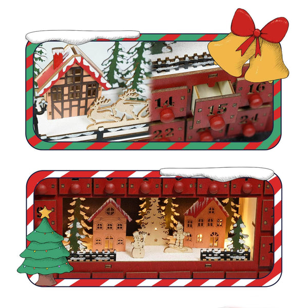 Ferrisland Christmas LED MDF Truck-shape Advent Calendar Ferrisland