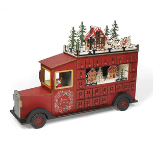 Ferrisland Christmas LED MDF Truck-shape Advent Calendar Ferrisland