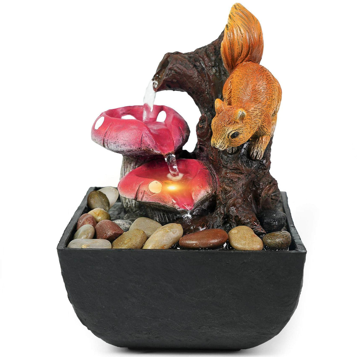 Ferrisland Tabletop Water Fountain Indoor Squirrels Ferrisland