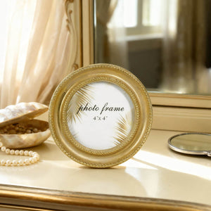 Ferrisland Vintage Picture Frame, Gold Round Antique Ornate Picture Frame, Victorian Retro Decorative Photo Frames for Tabletop & Wall, Baroque Home Decor, Gift Ideas Ferrisland