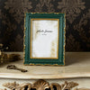 Ferrisland Vintage Picture Frame, Green Antique Ornate Picture Frame, Victorian Retro Decorative Photo Frames for Tabletop & Wall, Baroque Home Decor Frames, Gift Idea(Green, 4X6)