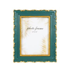 Ferrisland Vintage Picture Frame, Green Antique Ornate Picture Frame, Victorian Retro Decorative Photo Frames for Tabletop & Wall, Baroque Home Decor Frames, Gift Idea(Green, 4X6) Ferrisland