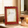 Ferrisland Vintage Picture Frame, Red Antique Ornate Picture Frame 5X7