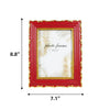 Ferrisland Vintage Picture Frame, Red Antique Ornate Picture Frame 5X7