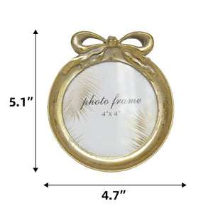 Ferrisland Vintage Tabletop Picture Frame Collection, Retro - Style Ornate Frames with Glass Front, Designed for Tabletop Display, Charming Home Decor (Golden, 4X4) Ferrisland