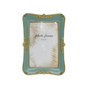 Ferrisland Vintage Tabletop Picture Frame Collection, Retro - Style Ornate Frames with Glass Front, Designed for Tabletop Display, Charming Home Decor (Green, 4X6) Ferrisland