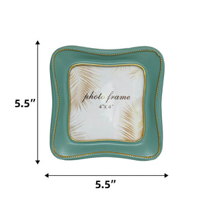 Ferrisland Vintage Tabletop Picture Frame Collection, Retro - Style Ornate Frames with Glass Front, Designed for Tabletop Display, Charming Home Decor (Green4, 4X4) Ferrisland