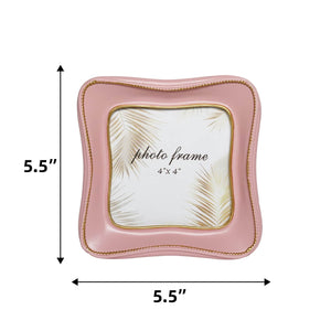 Ferrisland Vintage Tabletop Picture Frame Collection, Retro - Style Ornate Frames with Glass Front, Designed for Tabletop Display, Charming Home Decor (Pink4, 4X4) Ferrisland