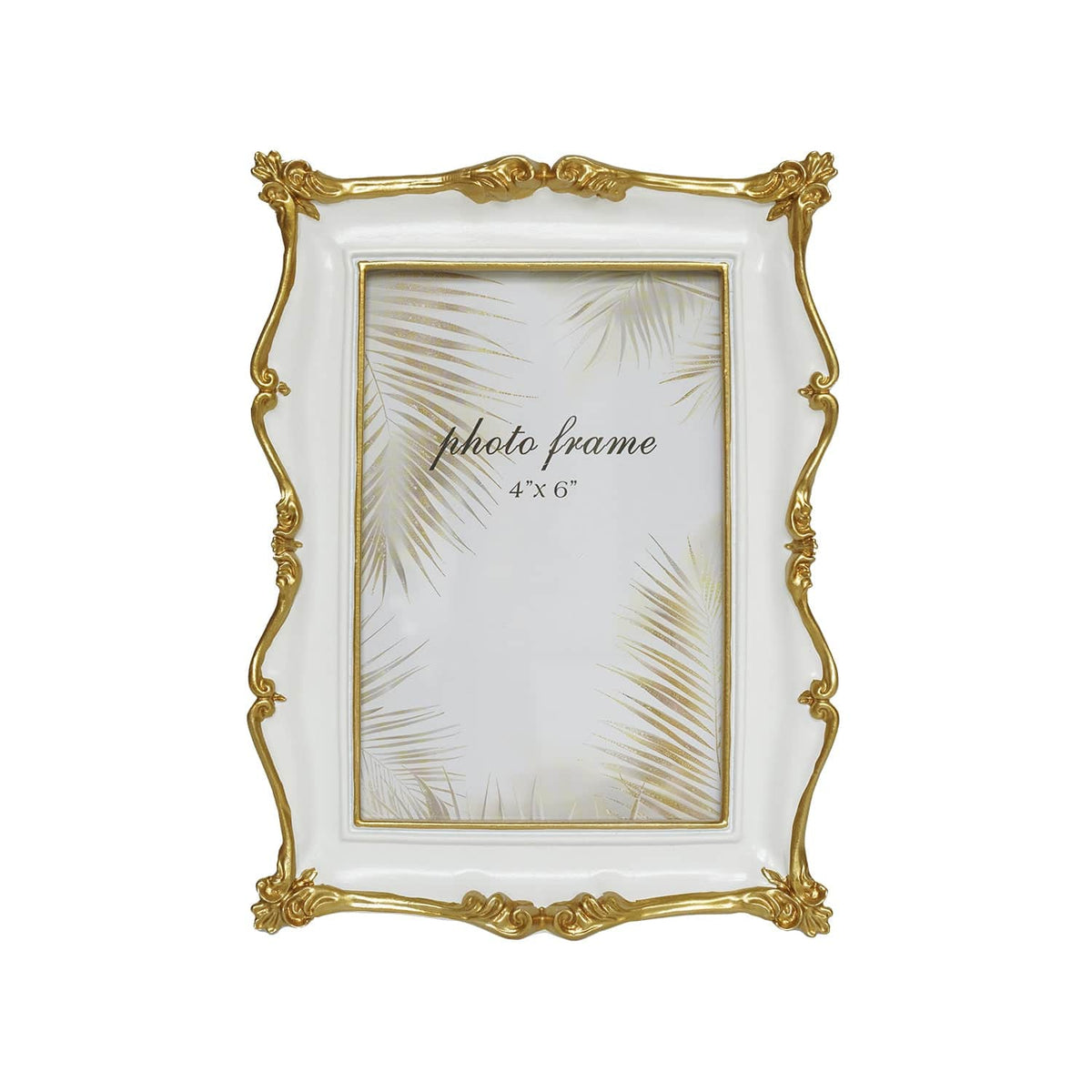 Ferrisland Vintage Tabletop Picture Frame Collection, Retro - Style Ornate Frames with Glass Front, Designed for Tabletop Display, Charming Home Decor(White, 4X6) Ferrisland
