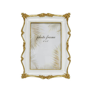 Ferrisland Vintage Tabletop Picture Frame Collection, Retro - Style Ornate Frames with Glass Front, Designed for Tabletop Display, Charming Home Decor(White, 4X6) Ferrisland