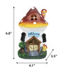 Garden Outdoor Figurines Statue with Solar Lights,Solar Mushroom House Decorations for Yard Outdoor Garden, Patio Yard Lawn, Gifts for Girls Birthday Housewarming Mother's Day (Mushroom House)