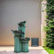 ZMG Solar Powered Water Fountain with LED Lights 20" H Ferrisland