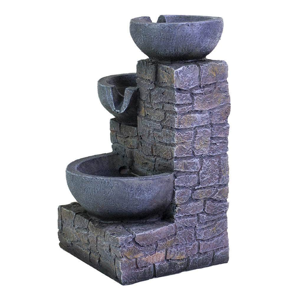 Ferrisland® 3-Tier Flowing Bowls Table Fountain with LED - Ferrisland