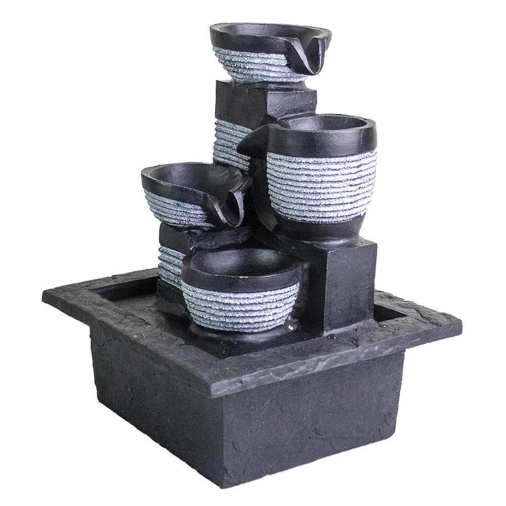 Ferrisland® Cascading Flowing Water Blows Zen LED Lighted Fountain - Ferrisland