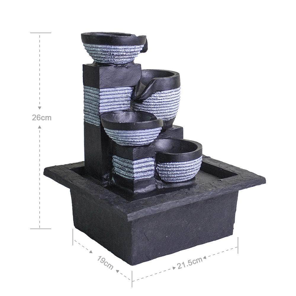 Ferrisland® Cascading Flowing Water Blows Zen LED Lighted Fountain - Ferrisland