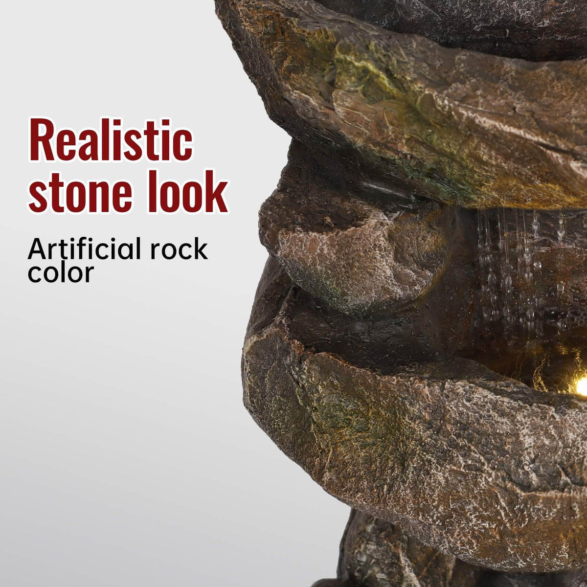 Ferrisland® 5-tier Rock Cascading Garden Fountain Ferrisland
