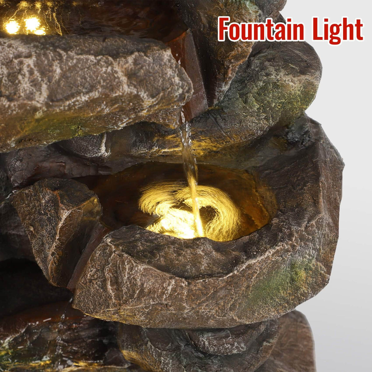 Ferrisland® 5-tier Rock Cascading Garden Fountain Ferrisland